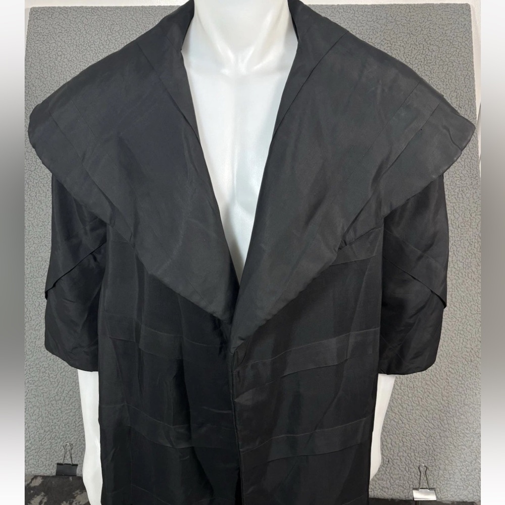 Vintage Lawrence of London Silk Women’s Water Resistant Black Duster  Opera Coat